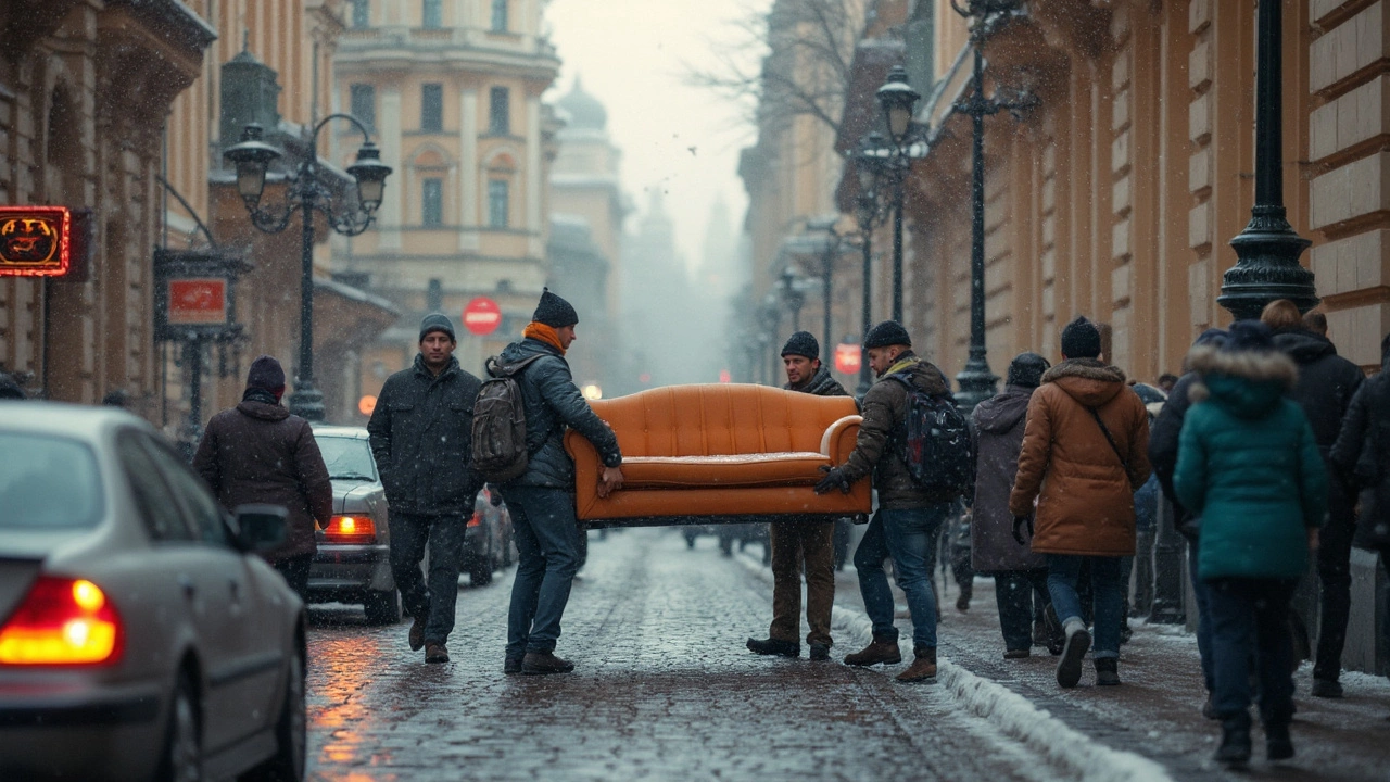 Сколько стоит вывезти диван по городу