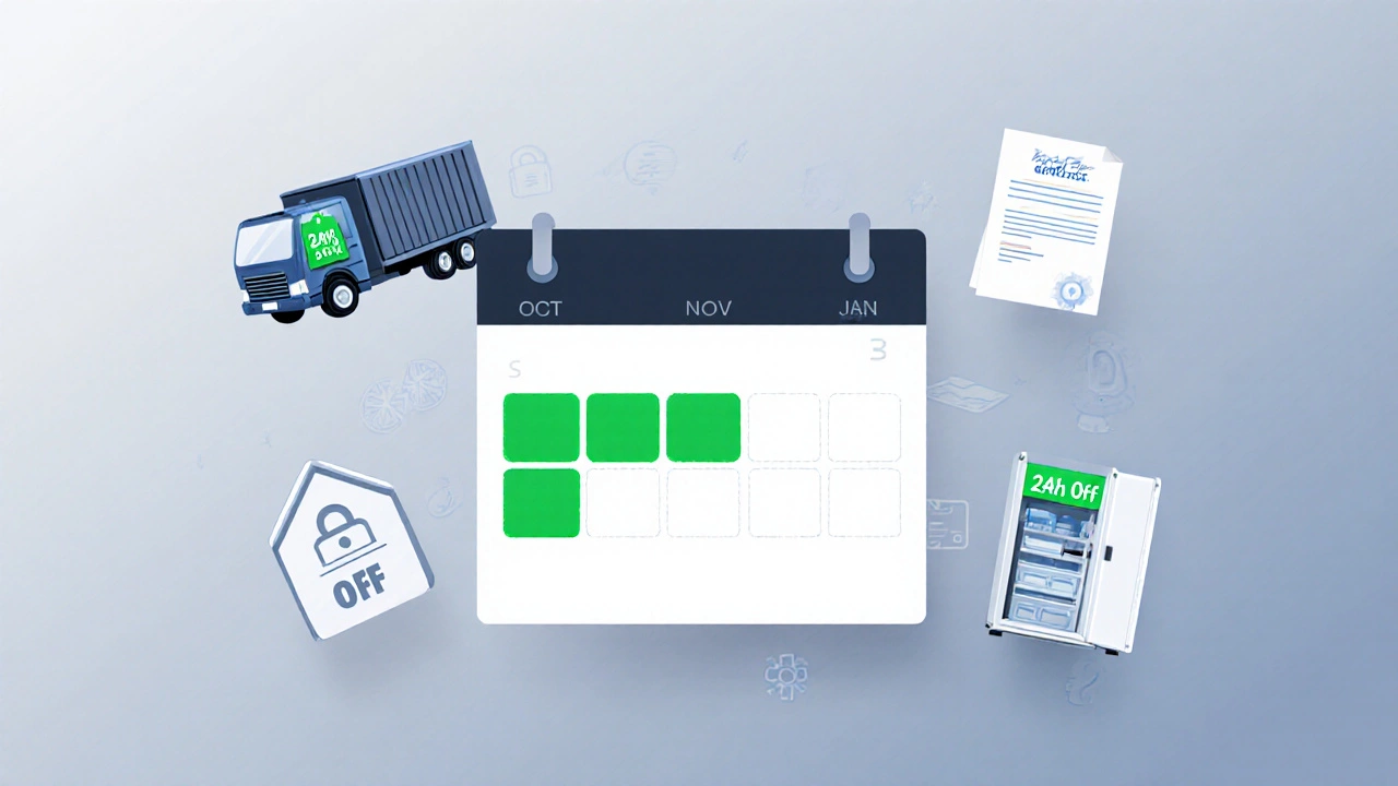 Календарь с выгодными месяцами для переезда и символами экономии.