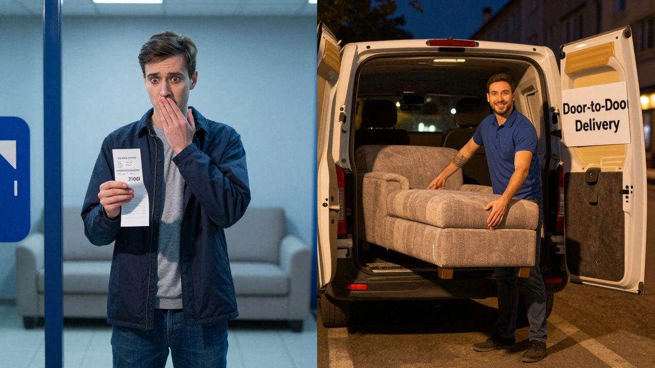 Два варианта доставки: шок от высокой цены в терминале и спокойная доставка прямо к двери.