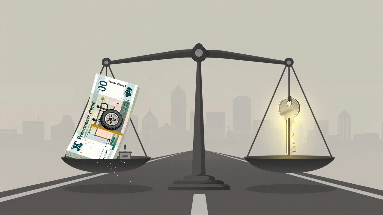 Символическая схема: стабильный клиент перевешивает расходы на фуре.