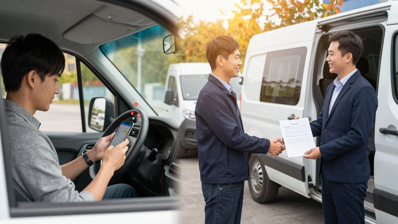 Сравнение: водитель Газели с приложением слева и с договором у клиента справа.