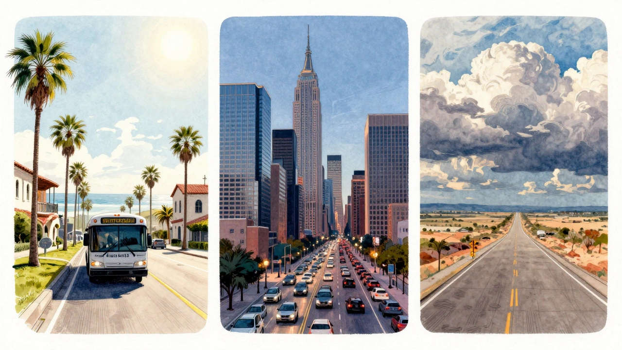 Три региональные перспективы работы водителя по штатам США