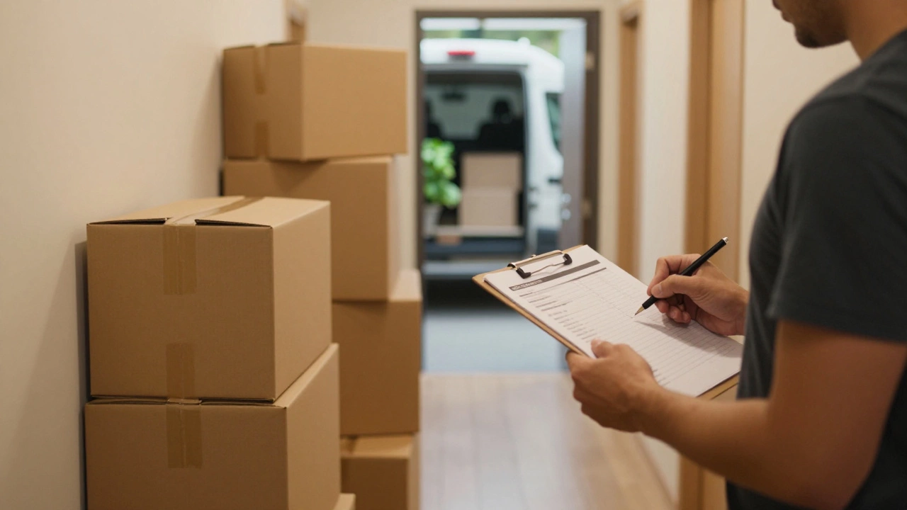 Умная упаковка вещей в картонные ящики для экономии места при перевозке.