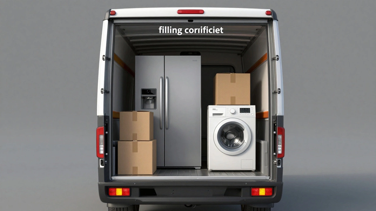 Схема размещения мебели и техники в грузовом отсеке Газели с учетом пустот