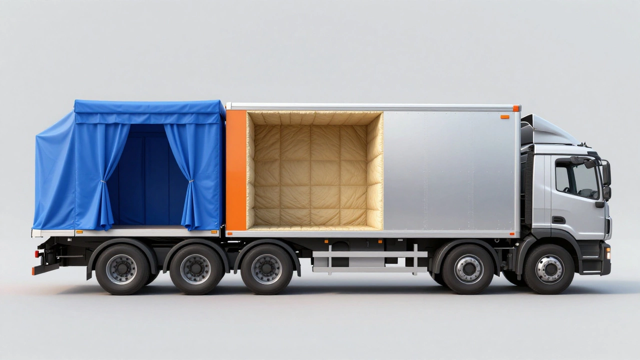 Сравнение внутреннего объема тентованного прицепа, рефрижератора и изотермы